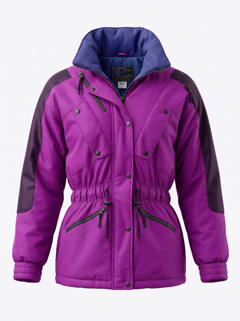 VTG Mountain Goat by White Stag Women's M Purple/ Blue Retro 90's Down Ski Coat